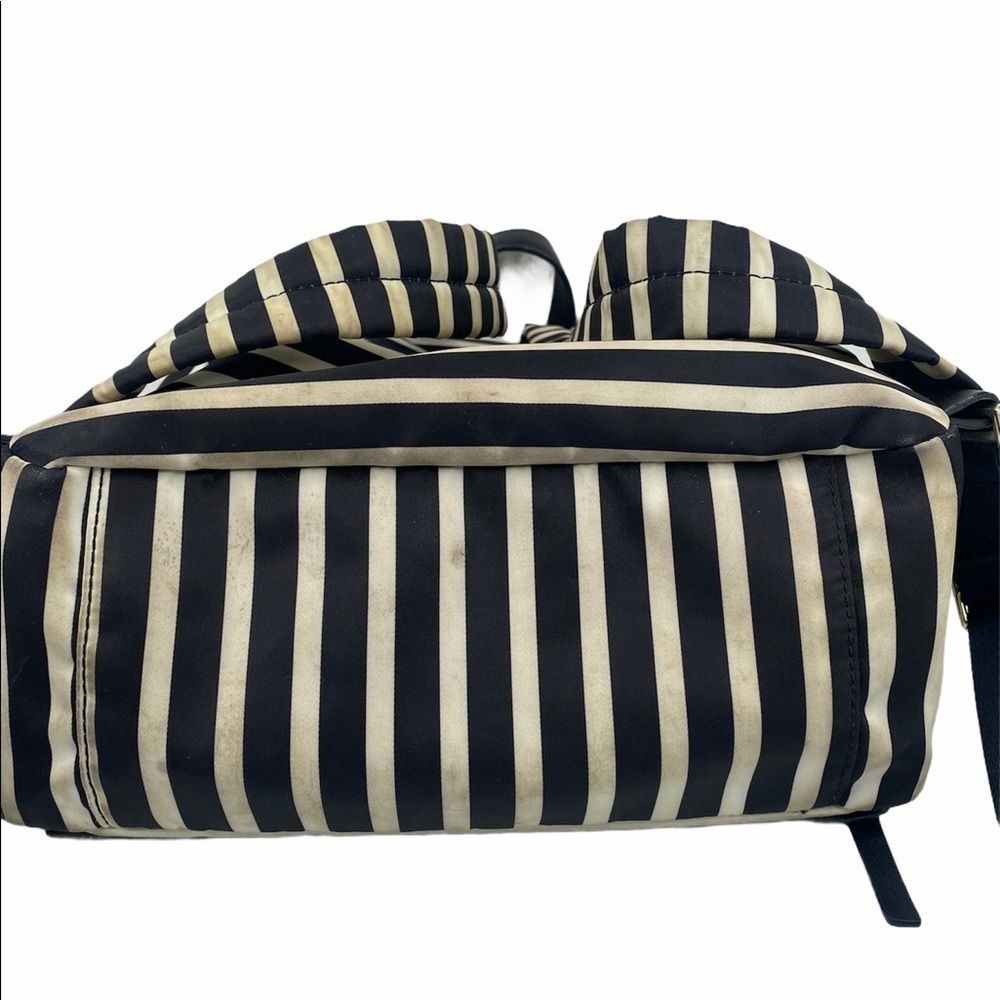Kate Spade Black & White Striped Backpack - Picture 7 of 16